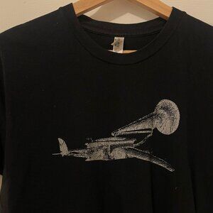 Neutral Milk Hotel Black Silver Gramophone T-Shirt S